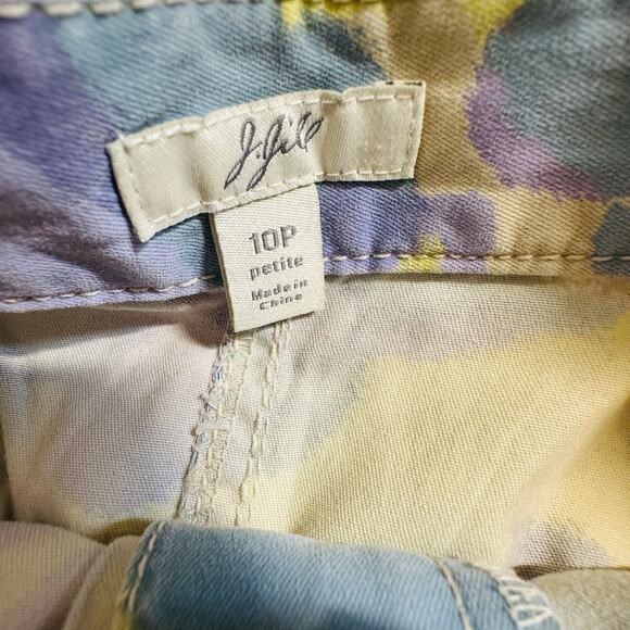 J Jill pastel floral 100% cotton skirt Sz 10P - Picture 4 of 10
